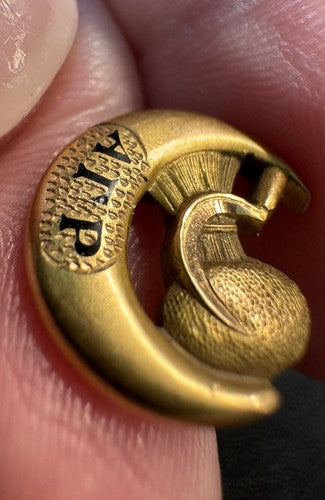 10k Gold Alpha Gamma Rho Vintage Fraternity Pin Badge