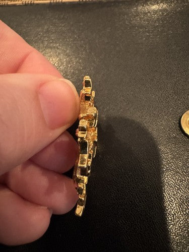VTG Avon Patriotic Fireworks July 4th Stars Rhinestones Enamel Pin Tie Tack Flag