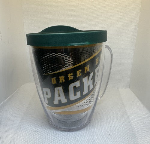 Tervis Green Bay Packers Double Walled Insulated 16oz Mug with Handle Lid NWT