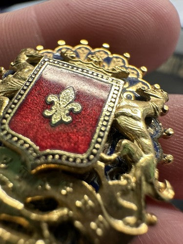 VINTAGE ~ BRETAGNE A MA VIE ~ CREST SHIELD BROOCH PIN