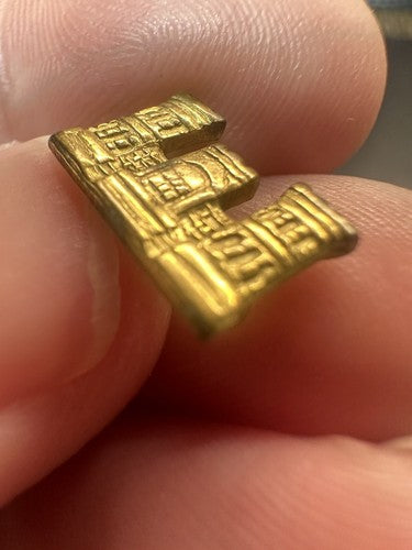 WWII ARMY CORPS OF ENGINEERS 2 PIECE Gold Tone Enamel USA SWEETHEART PIN