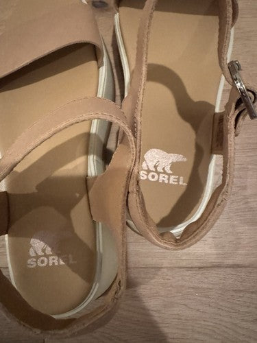 Sorel 2069731 Beige Day Spring Ankle Strap Sandal Women’s Size 6