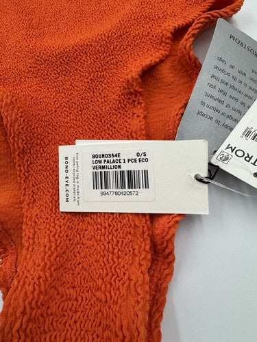 NWT BOND-EYE Palace One Piece Swimsuit Womens One Size Orange Vermillion