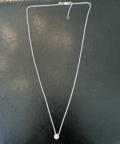 Monica Vinader Diamond Essentials Necklace Adjustable Sterling Silver $250