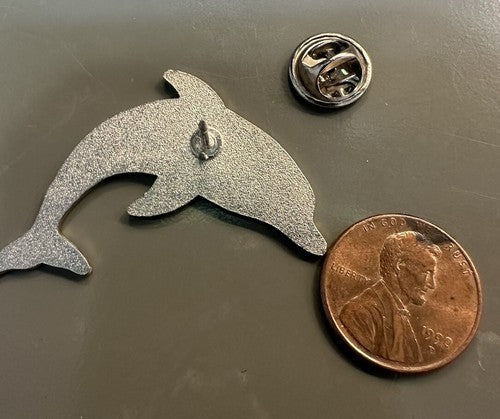 American Flag Dolphin Fourth Of July Enamel Pin Brooch