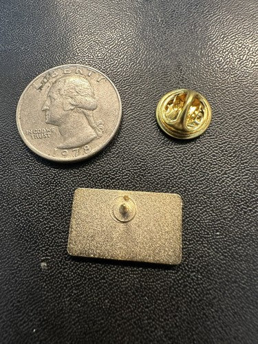I Care in Braille Lapel Pin Gold Color Metal