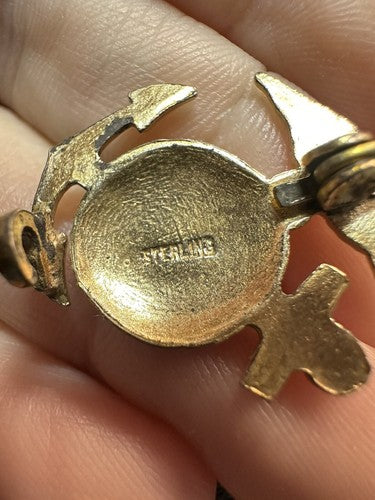 WWII Marine Corps USMC Sterling Silver EGA Sweetheart Pin