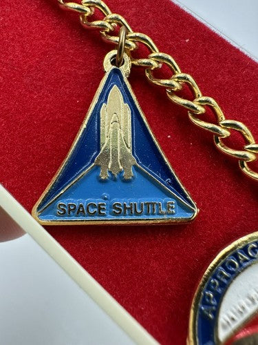 Vintage 1980's Early Space Shuttle Program Charm Bracelet New In Box