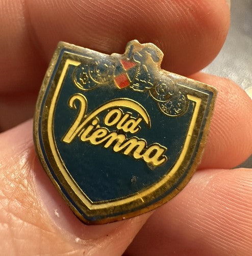 Vintage OLD VIENNA Canadian Beer Brewing Company Logo Lapel Pin