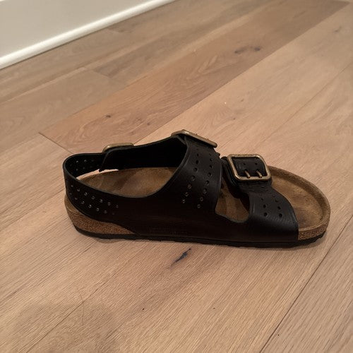Birkenstock Milano Bold Black Leather Regular Width