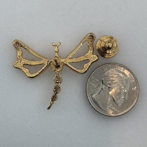 Vintage 1993 Avon Nature's Garden Rhinestone Dragonfly Tack Pin