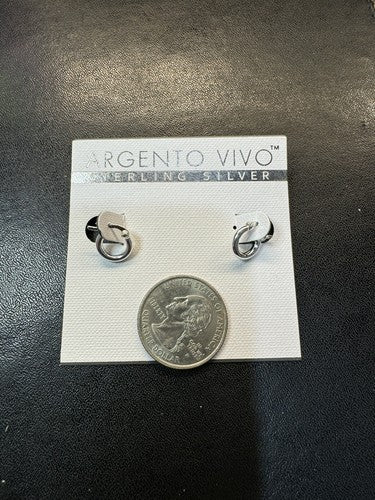 Argento Vivo Sterling Silver Huggie Hoop Earrings - Small Hoops