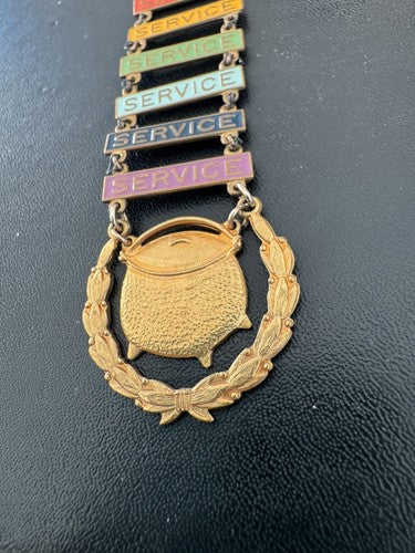 Masonic Order of the Rainbow for Girls Merit Service Badge Pot of Gold Badge Pin