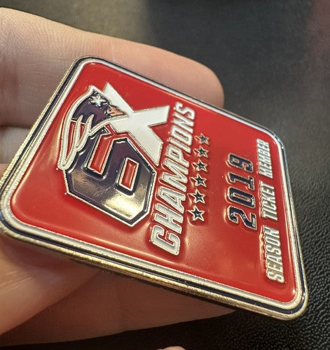 2019 New England Patriots Season Ticket Holder Pat's Member Chrome Lapel Hat Pin