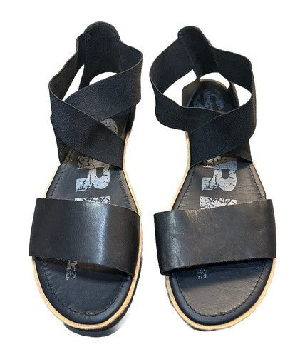 Sorel Womens Black Leather Elastic Gladiator Sandals Size US 10.5