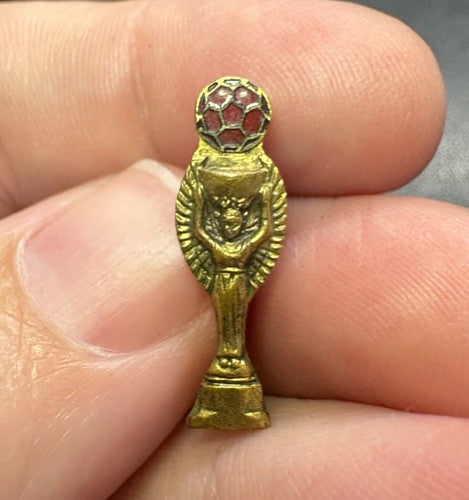 RARE Vintage WORLD CUP Jules Rimet Trophy PIN Red Enamel Football Soccer FIFA