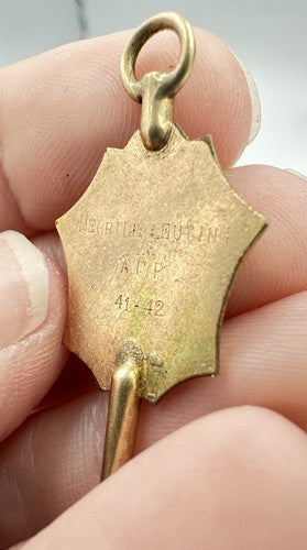 1941-42 University Of Missouri Sophomore Council Key Charm Fob Alpha Gamma Rho