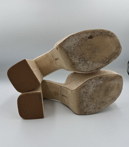 Larroude Dolly Slip On Platform Mules Raffia - Size 8 - $315 - Gorgeous!