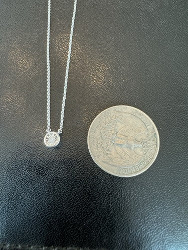 Monica Vinader Diamond Essentials Necklace Adjustable Sterling Silver $250