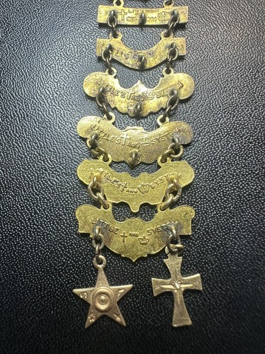 United Methodist Sunday School Attendance Pin Cross and Crown 1-8th Years 10k