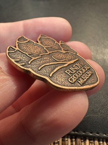Vtg Fundy Geological Museum Lapel Pin Nova Scotia Canada