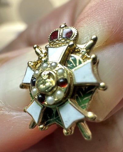 RARE Chivalric Knights of the Holy Order DeMolay BALFOUR 10K GOLD Member Pin