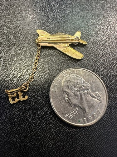 WWII 1939 Army Air Corps Pilot Home Front Sweetheart Pin F4 Wildcat
