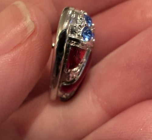 Swarovski Brave Heart American Flag 9/11 Patriotic Commemorative Tack Pin NWT