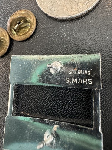 WW2 US Army Officer Captain Bars Matched Set Sterling Marked S. MARS