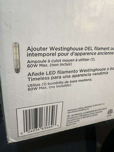 Westinghouse 63660 Soren Mini Pendant Matte Black Ash Color Glass