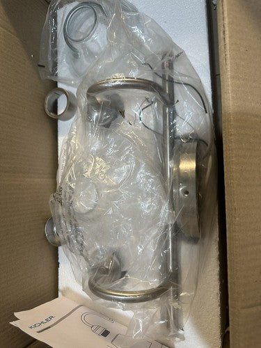 Kichler Avery 45972NI Brushed Nickel 2-Light Bathroom Vanity Light Seeded Glass