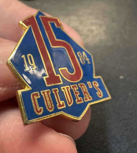 Culver's Frozen Custard Restaurant Day One Logo Advertisement Lapel Pin 1984 15