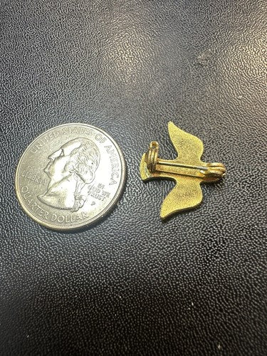 Vintage Blue Enamel Dove Lapel Pin Brooch Holy Spirit Christian Confirmation
