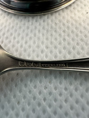 Sterling Watson COMMONWEALTH INDIVIDUAL SALT CELLAR and SALT SPOON 2" No Mono