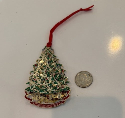 2008 The White House Historical Association Christmas Ornament 3D Effect Metal