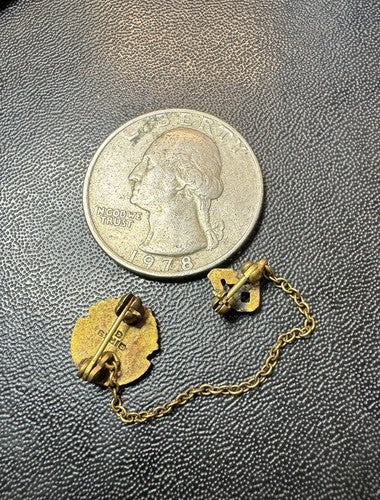 Vintage St Francis Xavier University Gold Filled Lapel Pin in Original Box Birks