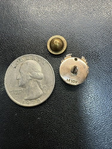 Antique 10k Yellow Gold LOYAL ORDER OF MOOSE PIN Gordon Miller Diamond Detail