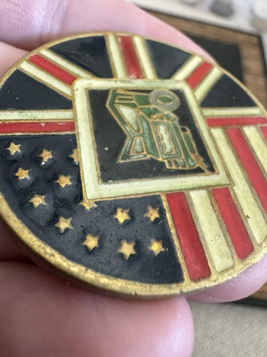 OLD - RAF MILDENHALL POL AIR FORCE FLAG CHALLENGE COIN Petroleum Oil Lubricants