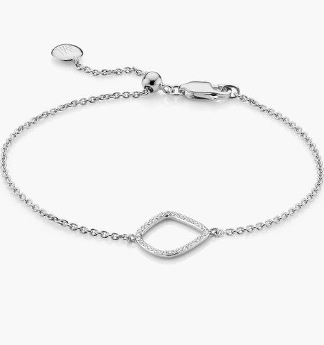 Monica Vinader Riva Diamond Kite Bracelet - Sterling Silver - $298
