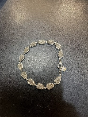 Kendra Scott Silver Tone Drusy Susanna Bracelet in Silver 7.75” Druzy