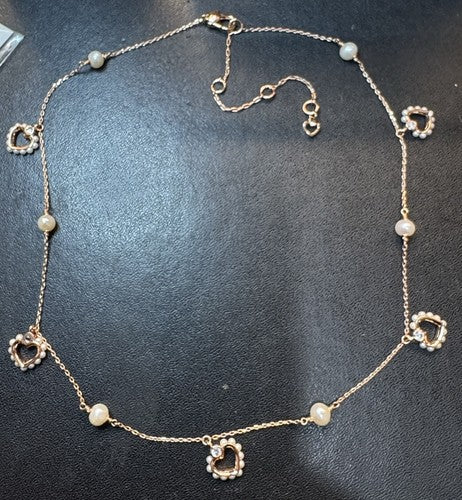 KATE SPADE ROSE GOLD HEART Shining Spade Necklace
