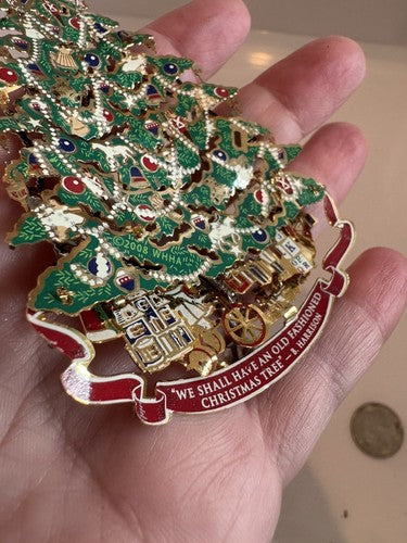 2008 The White House Historical Association Christmas Ornament 3D Effect Metal