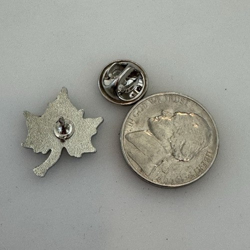 Indiana State University ISU Sycamores Blue & White Striped Leaf Pin Tie Tack