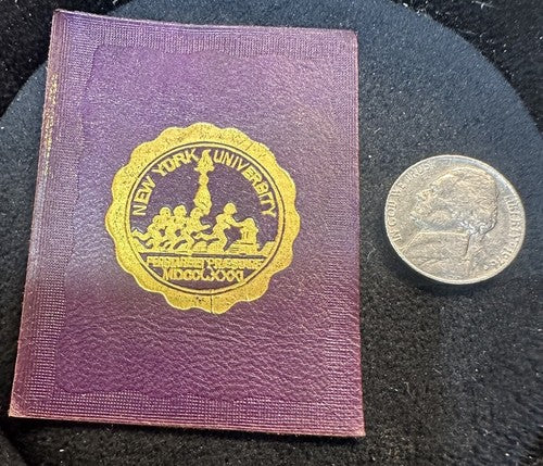 New York University Tobacco Leather College NYU Purple Gold