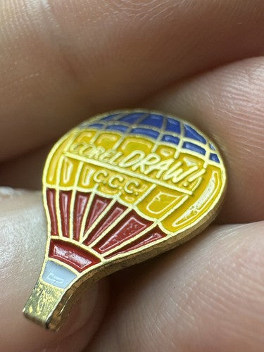 COREL DRAW! Air Balloon Enamel Lapel Pin graphics Suite