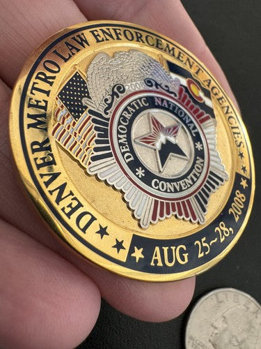 Denver Metro Law Enforcement Agencies DNC 2008 CHALLENGE COIN Police - RARE!