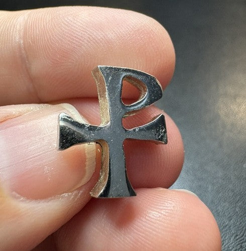 Very Nice Chi Rho Lapel Hat Tie Pin Badge Christian Chi-Rho Symbol Brooch