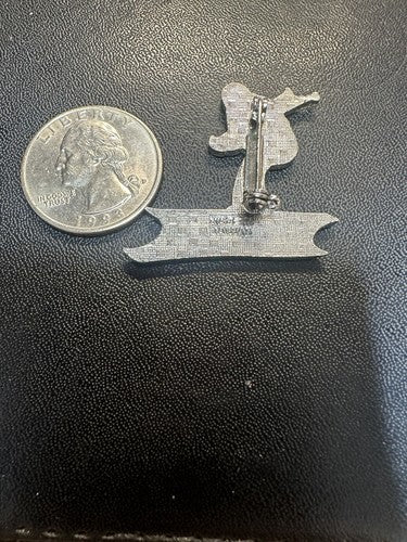 Vtg Breckenridge Colorado Ski Racer Slalom Pin Ski Resort Souvenir Lapel RARE