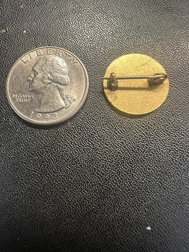 Antique Ave Maria Marian C-clasp Lapel Pin Enamel
