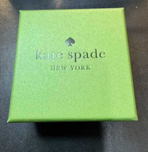 Kate Spade earrings Bright Ideas blue crystal studs sparkly goldtone